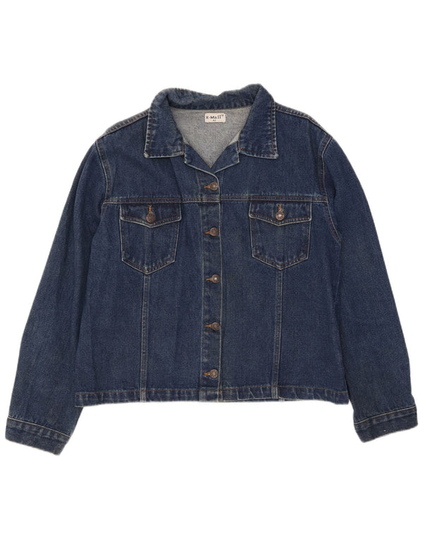 X-Mail Womens Denim Jacket IT 42 Medium Navy Blue