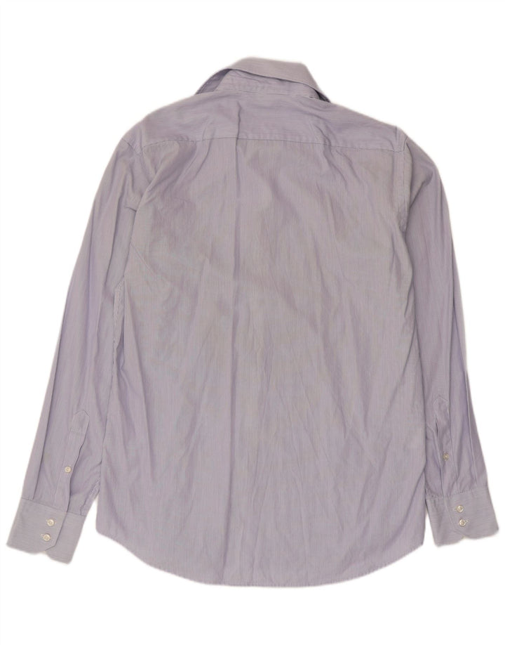 Hugo Boss Mens Regular Fit Shirt Size 39 15 1/2 Medium Blue Pinstripe