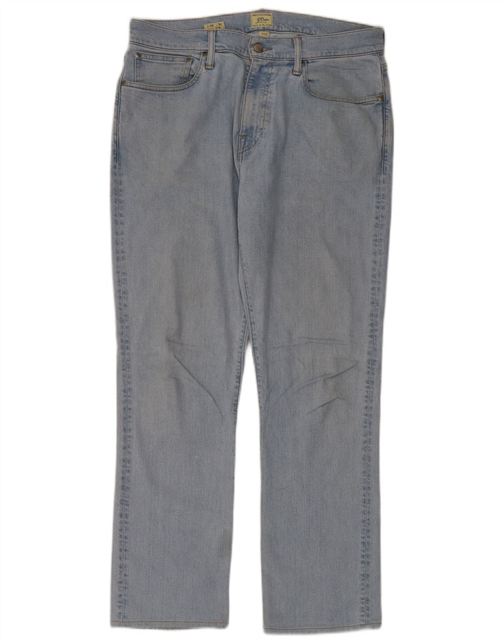 J. Crew Mens 770 Straight Jeans W34 L32 Blue Cotton