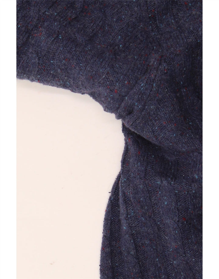 JACK WILLS Mens Crew Neck Jumper Sweater Large Navy Blue Flecked