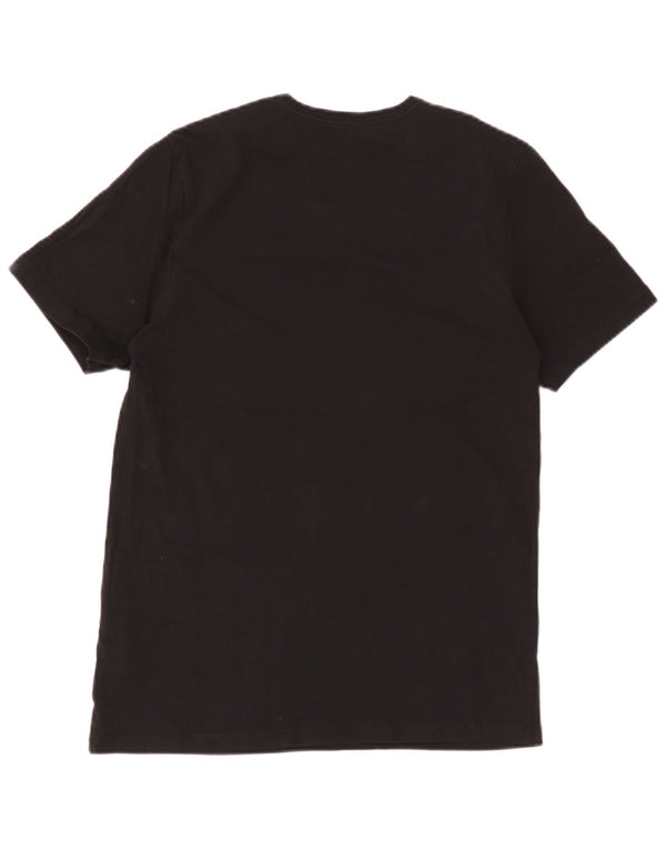 Hugo Boss Hombre Camiseta Top Medium Negro Algodón