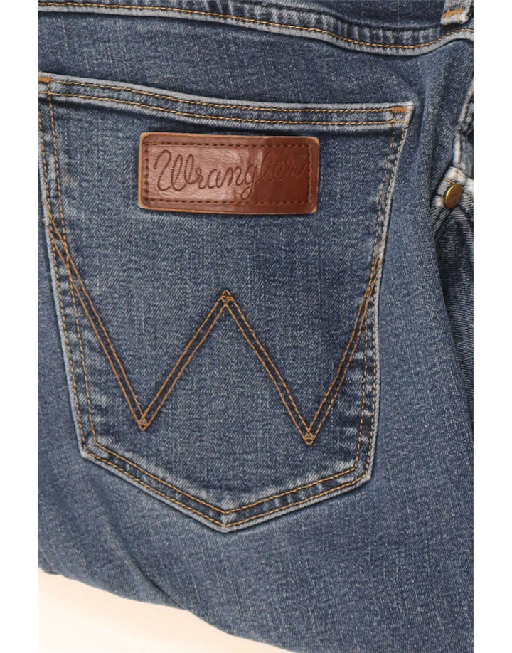 Wrangler Mens Regular Fit Straight Jeans W34 L32 Blue Cotton