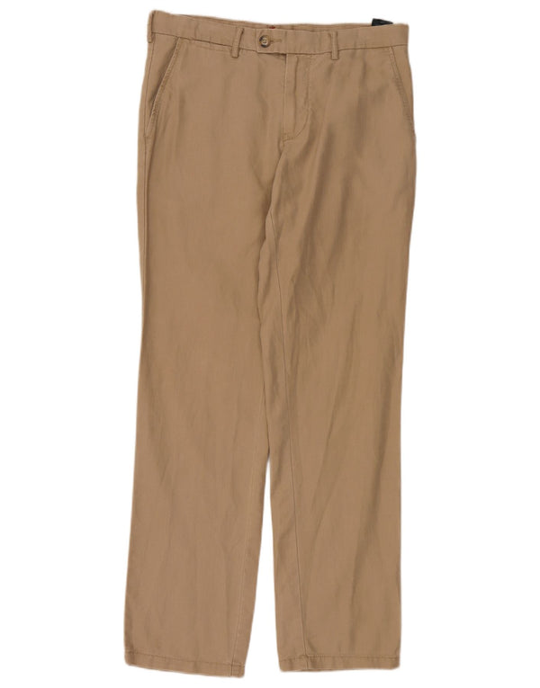 Pantaloni chino dritti da uomo Tommy Hilfiger W32 L32 Lino beige