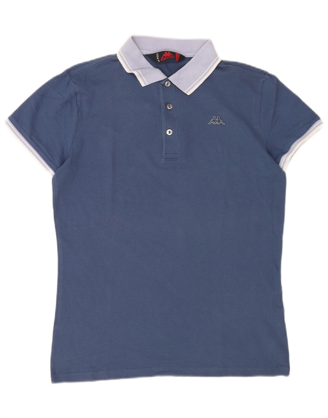 Polo Kappa da uomo piccola blu color block