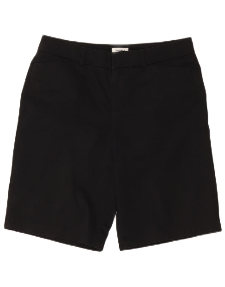 Dockers Mens Ideal Fit Casual Shorts W32 Medium Black Cotton