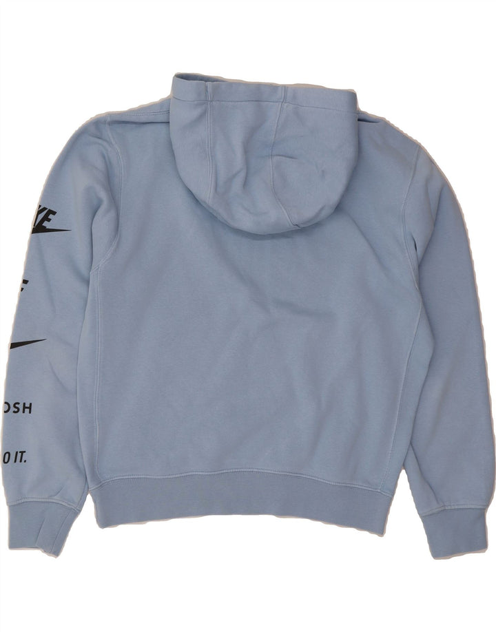 NIKE Mens Graphic Hoodie Jumper Small Blue Cotton Vintage Nike and Second-Hand Nike from Messina Hembry 