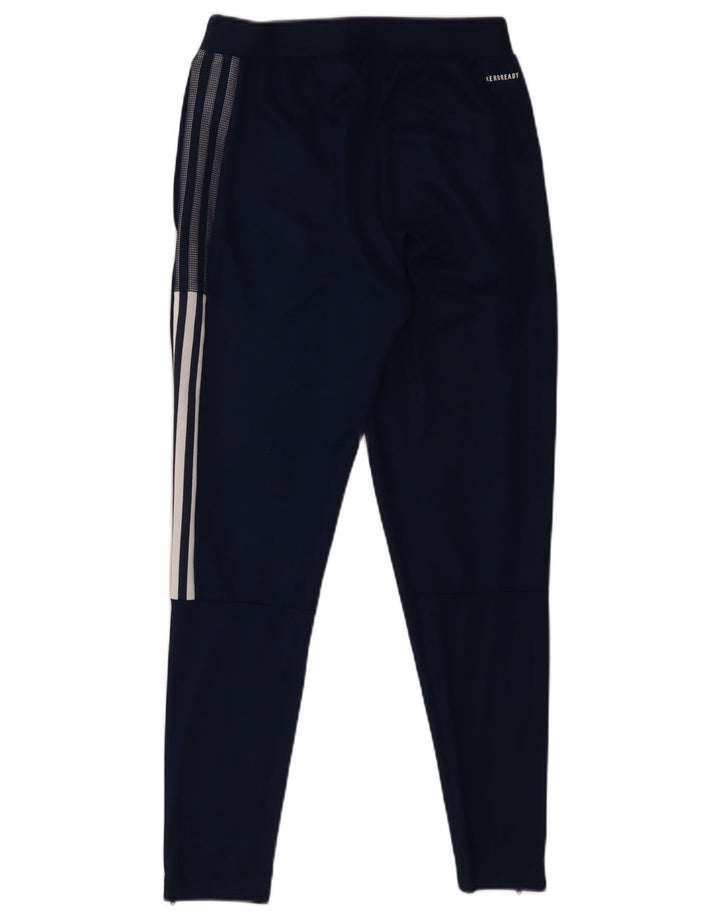 Adidas Mens Aeroready Tracksuit Trousers Small  Navy Blue Polyester