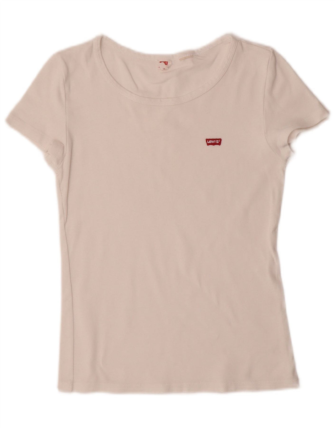 LEVI'S Womens T-Shirt Top UK 10 Small Off White