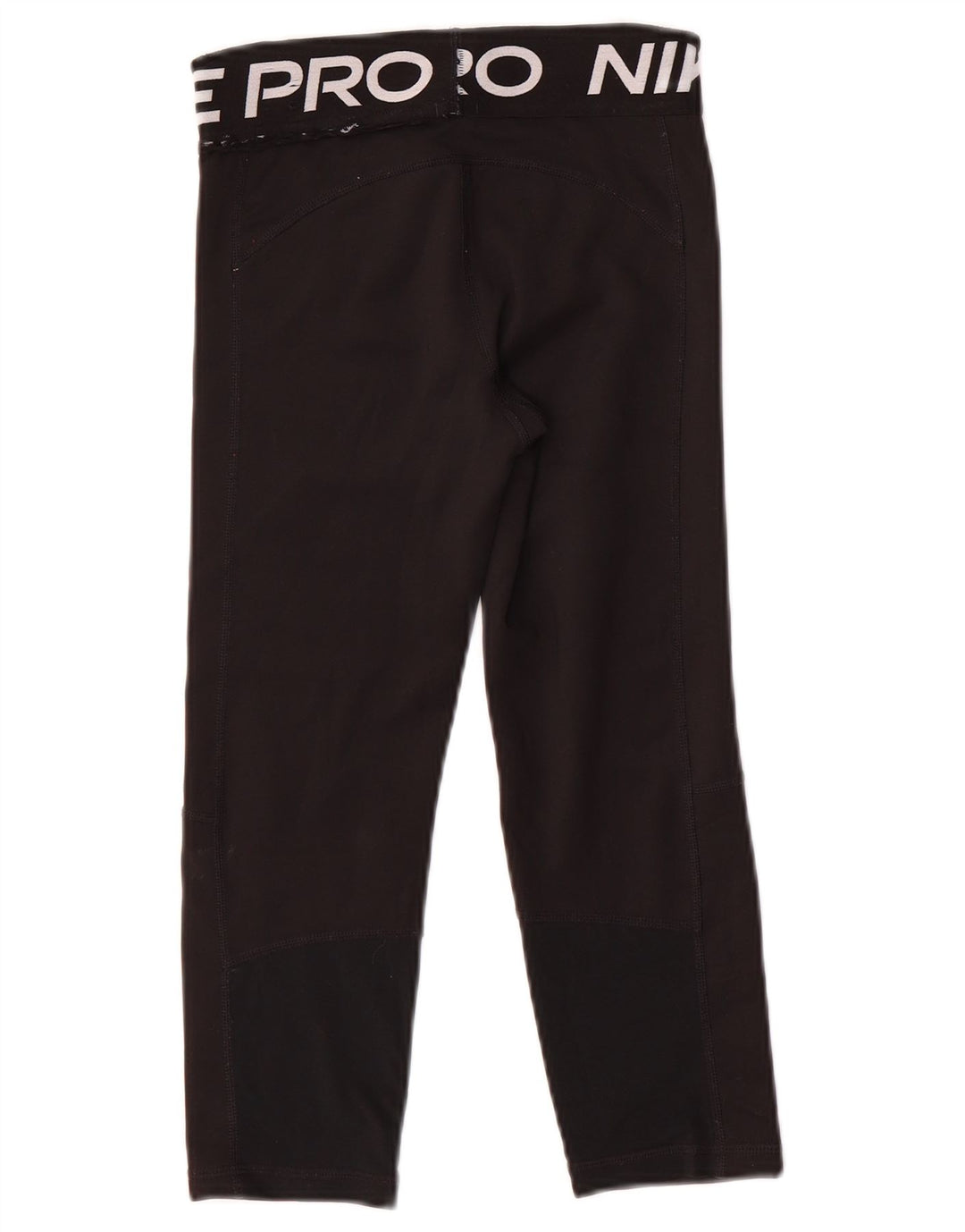 Nike Girls Dri Fit Graphic Leggings 10-11 Years Medium Black Polyester