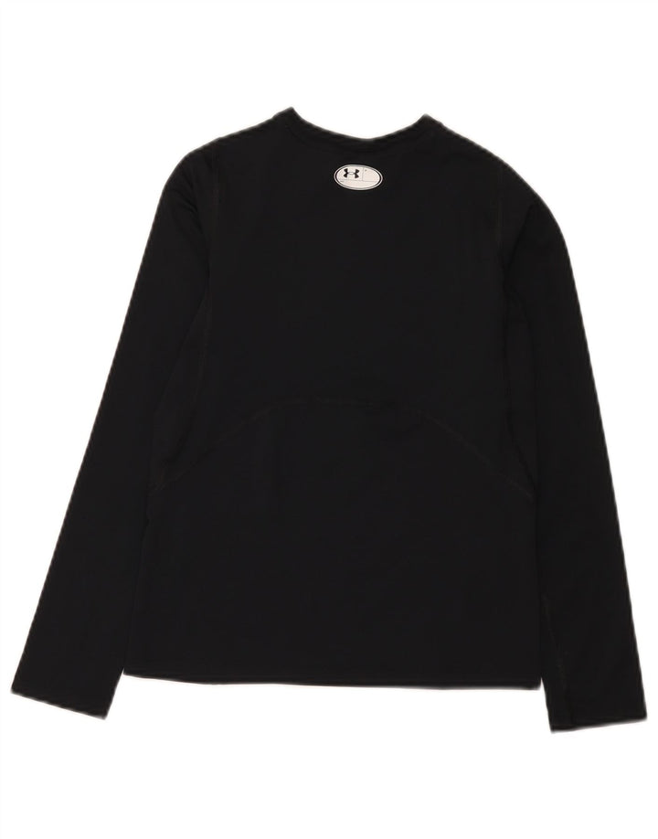 Under Armour Boys Heat Gear Top Long Sleeve 9-10 Years Medium Black