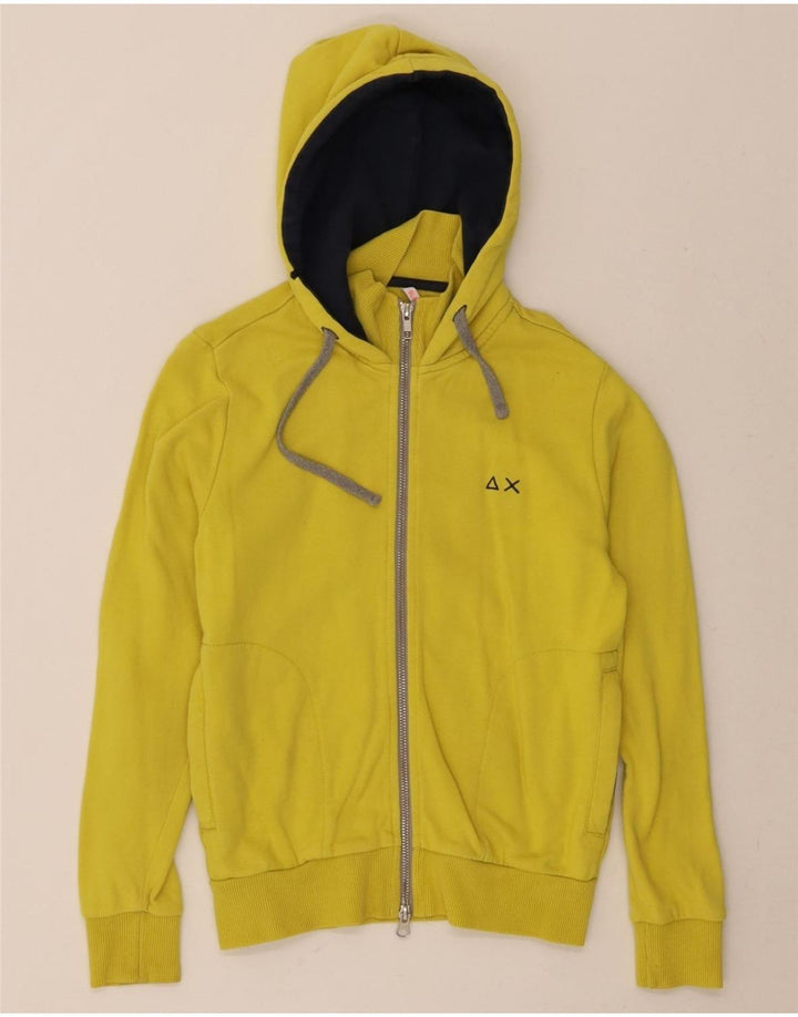 SUN68 Boys Zip Hoodie Sweater 9-10 Years Yellow Cotton Vintage Sun68 and Second-Hand Sun68 from Messina Hembry 