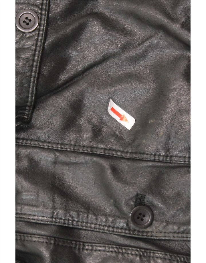 Jaqueta de couro masculina Lamatta IT 52 XL preta