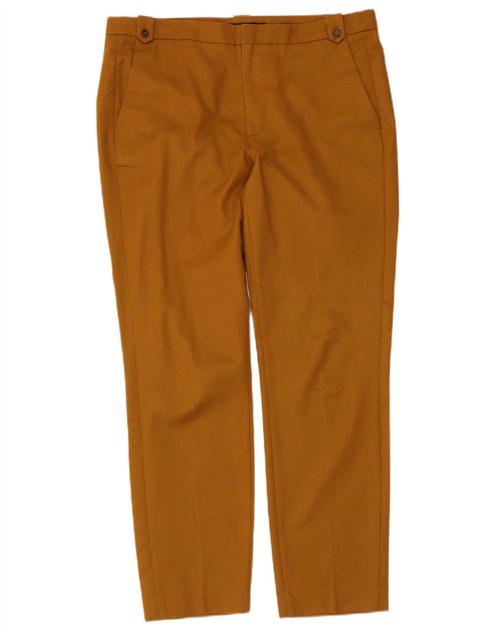 Zara Womens Slim Chino Trousers EU 40 Medium W30 L28 Brown