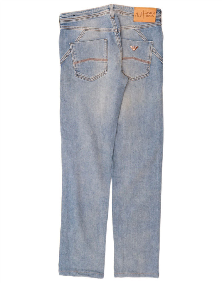 ARMANI Женские прямые джинсы W24 L29 Синие
