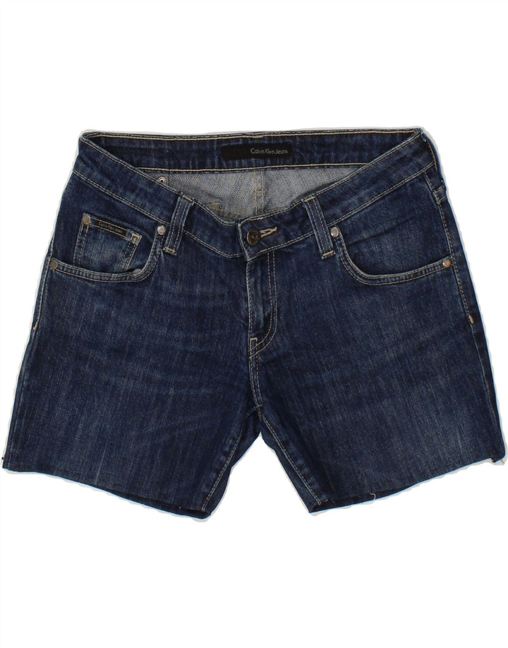 CALVIN KLEIN Womens Denim Shorts W30 Medium Navy Blue Vintage Calvin Klein and Second-Hand Calvin Klein from Messina Hembry 