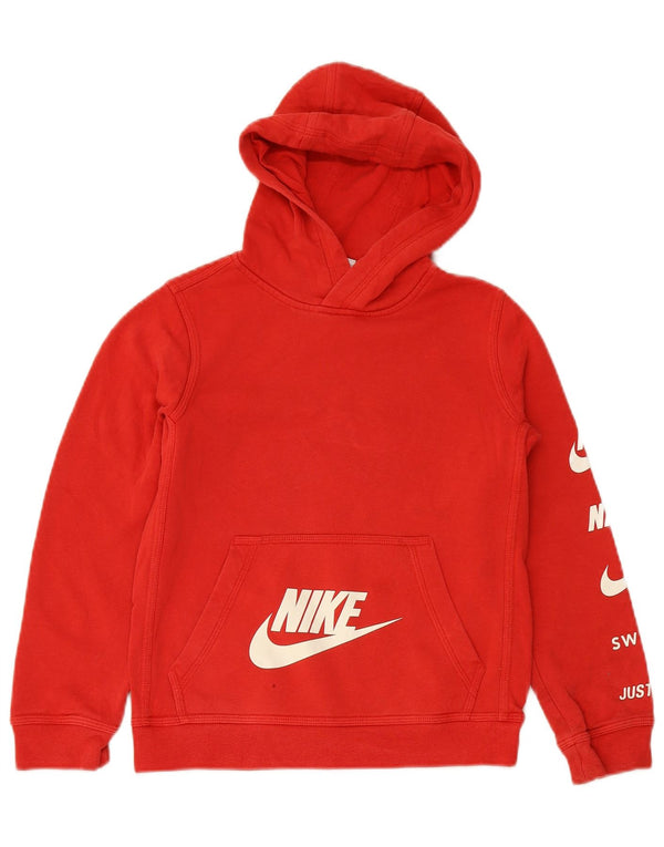 Nike drenge grafisk hættetrøje 10-11 år Medium rød bomuld