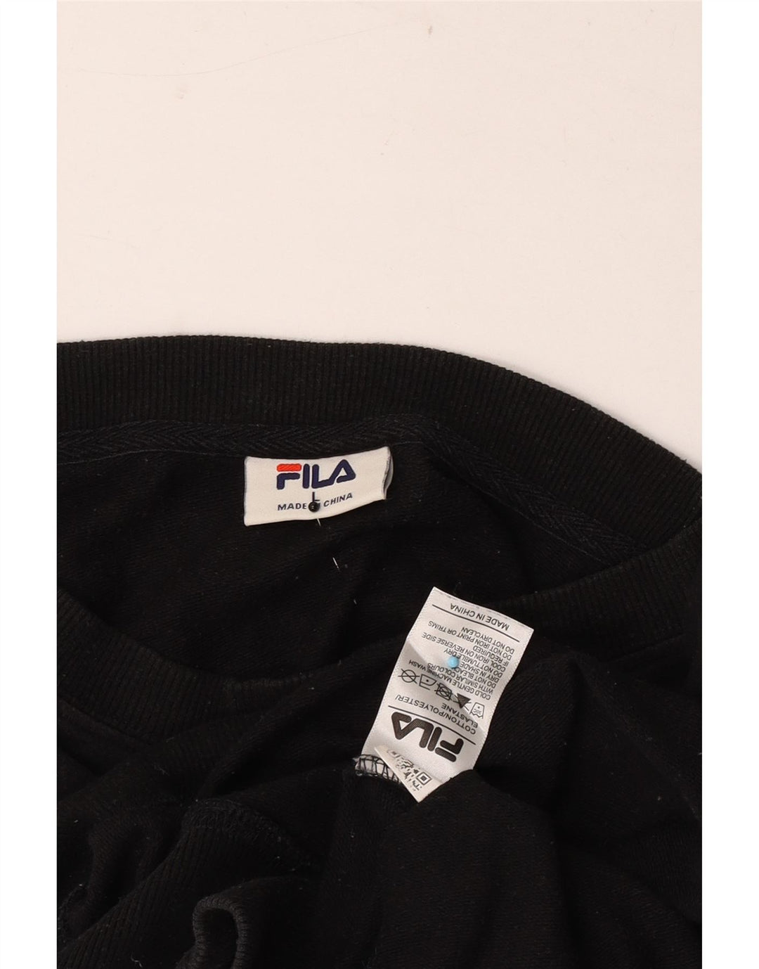 Fila Mens Graphic Sweatshirt Jumper Large Black Cotton