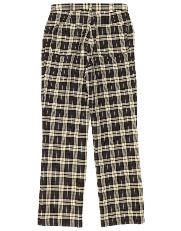 Zara Womens Trafaluc Casual Trousers EU 40 Medium W30 L28 Green Check