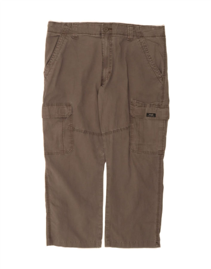 WRANGLER Mens Relaxed Fit Cargo Cropped Trousers W36 L24 Grey Cotton Vintage Wrangler and Second-Hand Wrangler from Messina Hembry 