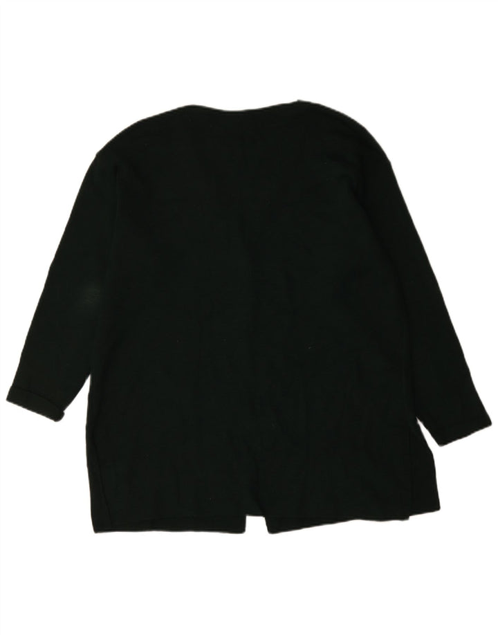 Marks & Spencer Womens Oversized Cardigan Sweater UK 12 Medium  Green Wool