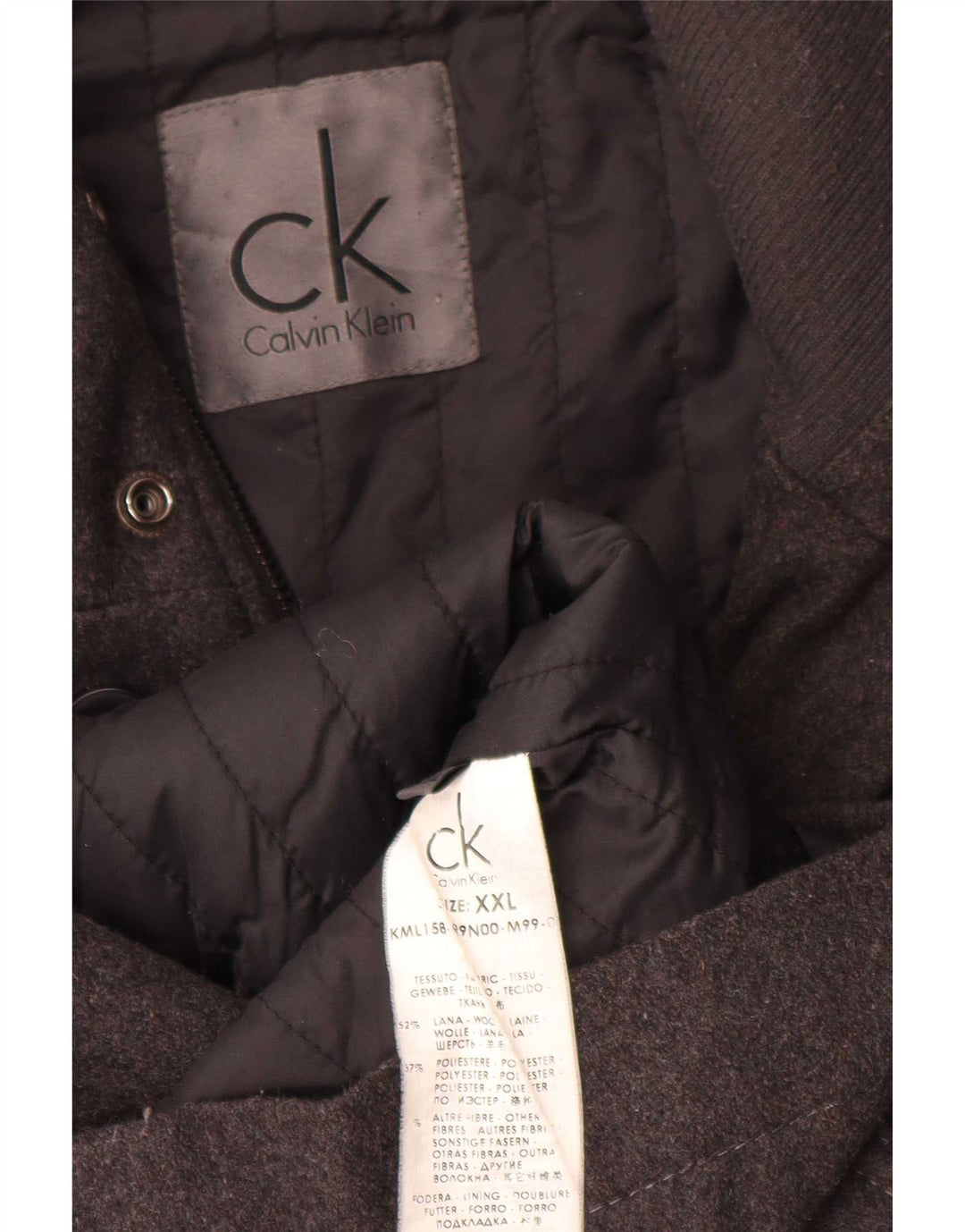 Jachetă Calvin Klein pentru bărbați UK 44 2XL Lână gri