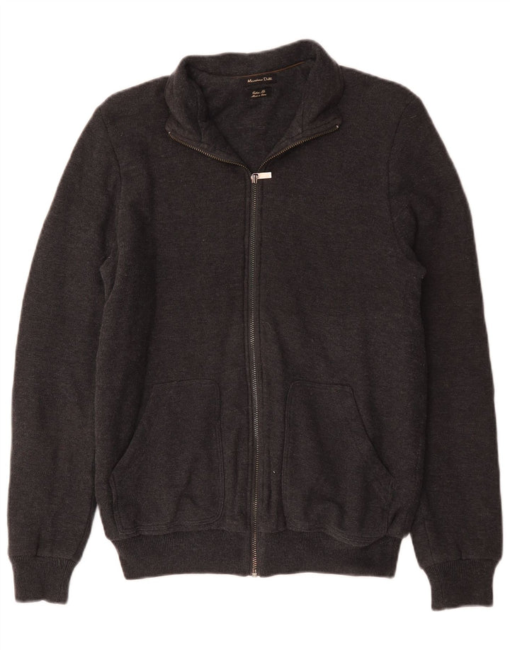 Massimo Dutti Mens Tracksuit Top Jacket Medium Grey Cotton