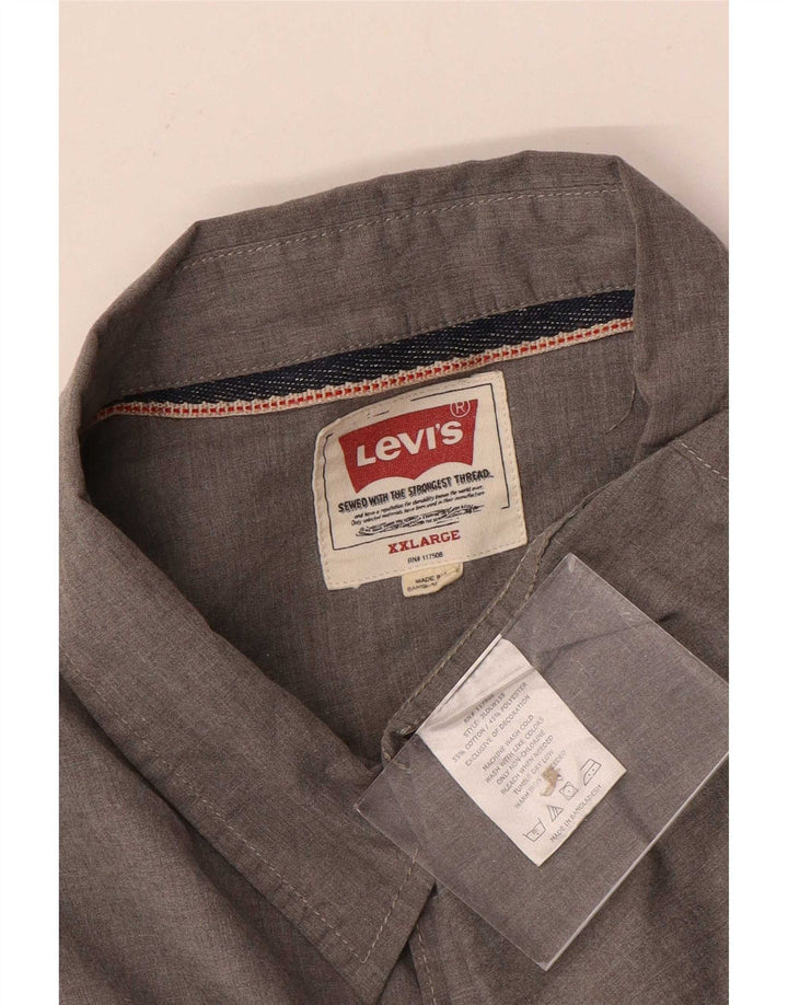 Camicia Levi's Uomo 2XL Cotone Grigio
