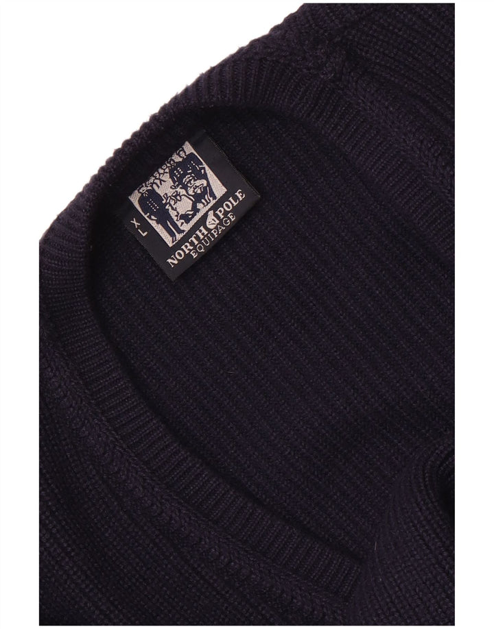 North Pole Herre Cardigan Sweater XL Navy Blue