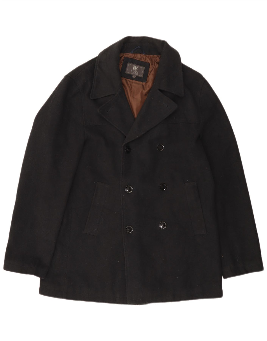 Marks & Spencer Caban pour homme UK 40 Large Noir Polyester