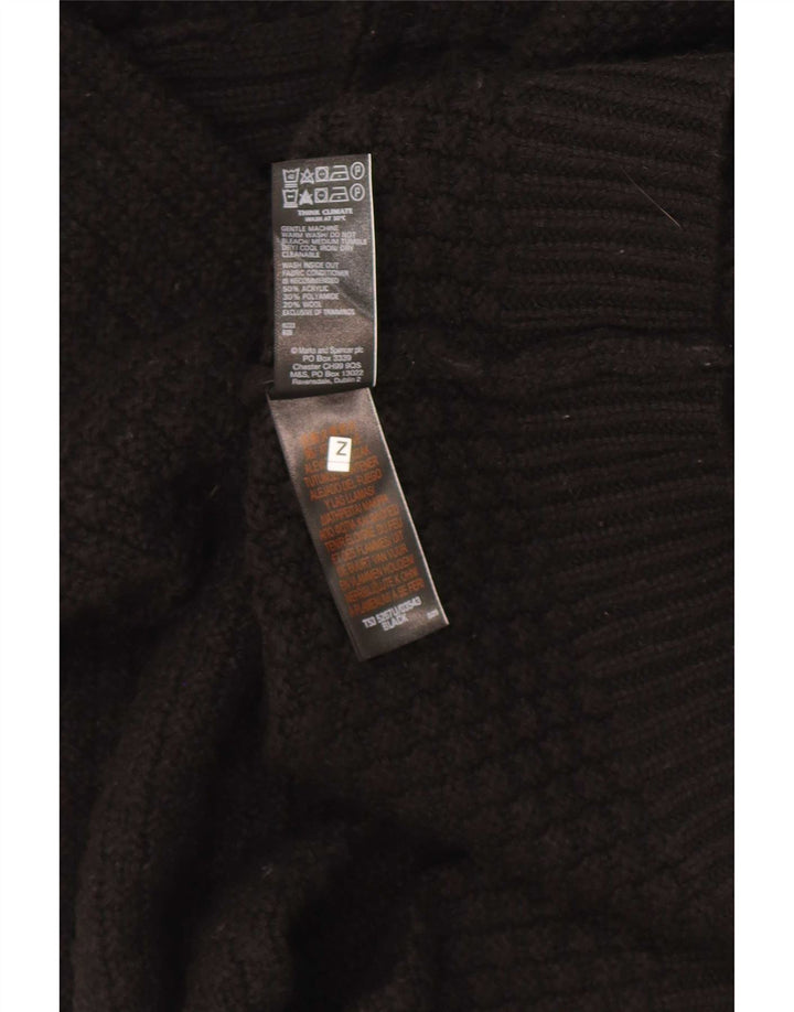 Pulover cardigan deschis pentru femei Marks & Spencer UK 12 Medium Negru