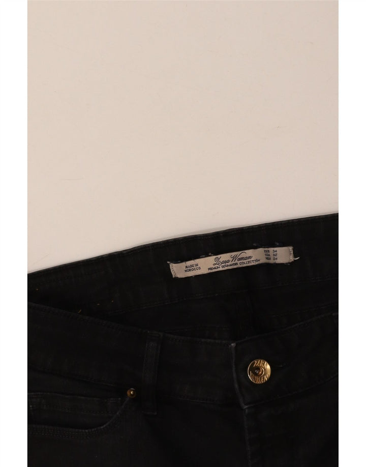 ZARA Womens Slim Jeans EU 34 2XS W24 L30 Black