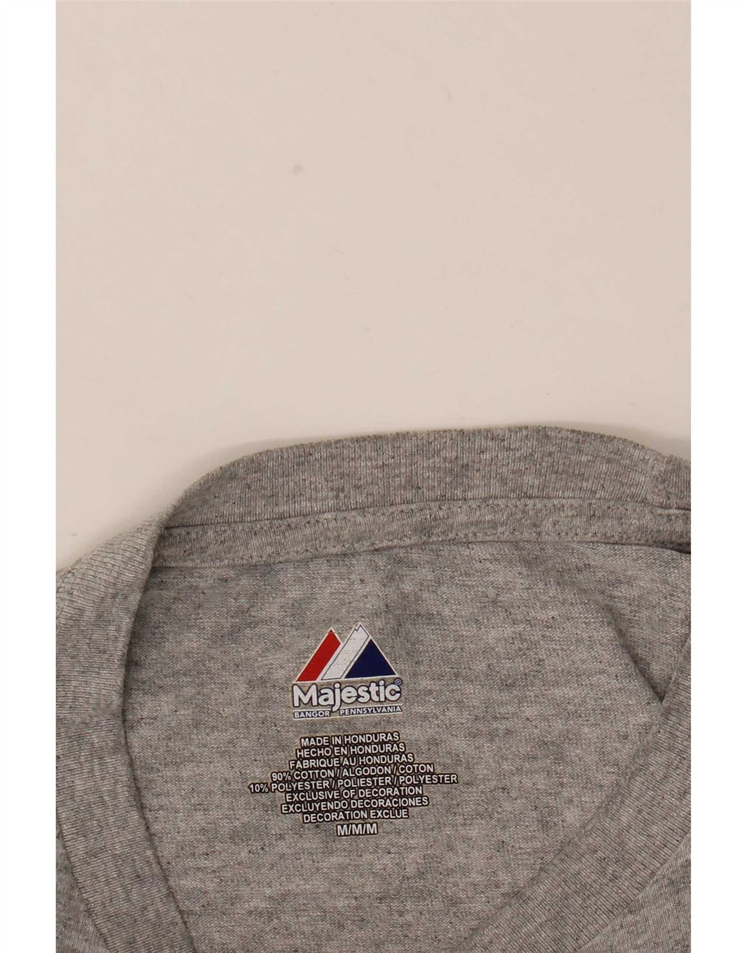 Majestic Mens Boston Red Sox Graphic T-Shirt Top Medium Grey Polyester