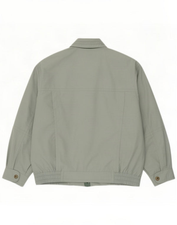 Vintage Mens Bomber Jacket UK 44 2XL Green Polyester