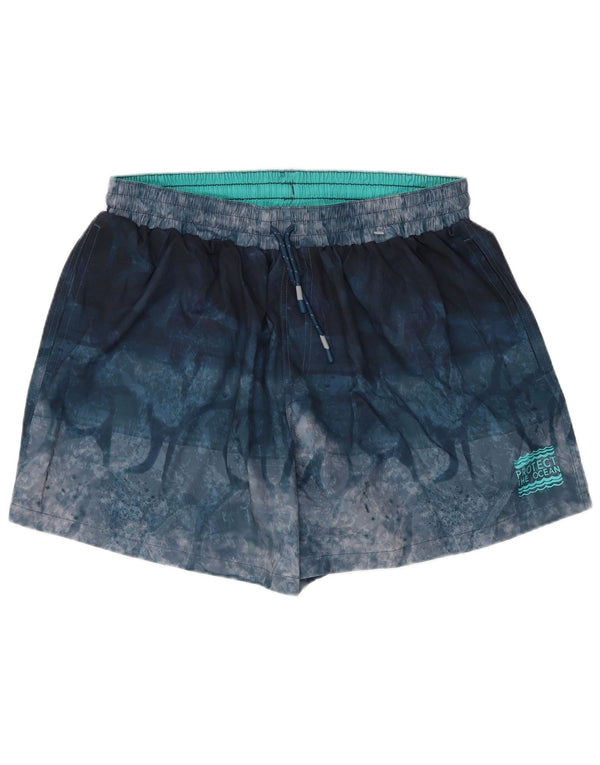 Mountain Warehouse Womens Swimming Shorts UK 20 2XL Navy Blue Tie Dye