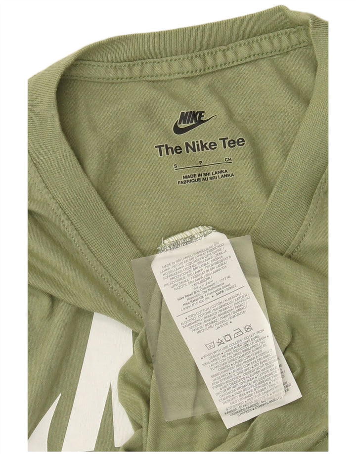 Nike Mens Graphic T-Shirt Top Small Khaki Cotton