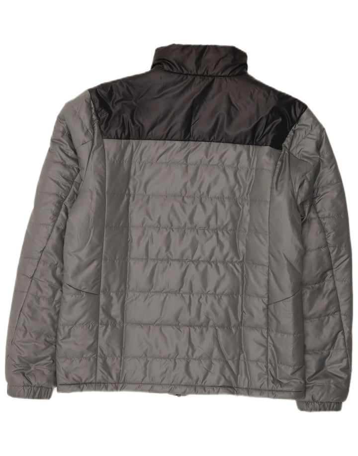 Giacca imbottita da uomo Adidas UK 38 Poliestere color block grigio medio