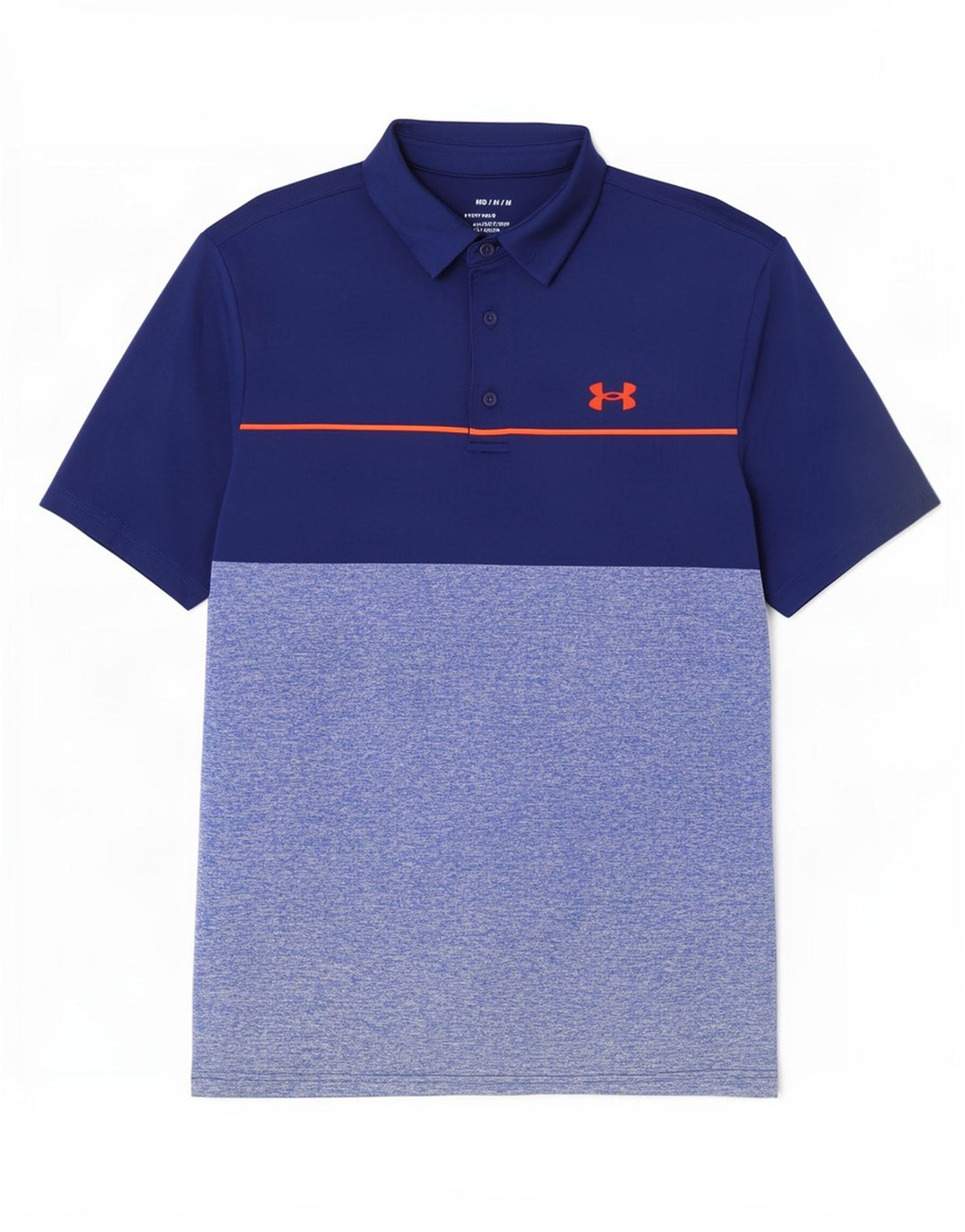 Polo da uomo Under Armour a blocchi di colore blu navy medio