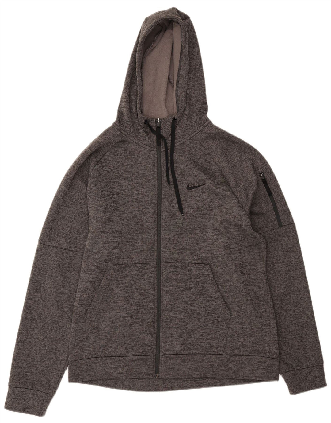 Nike Mens Therma-Fit Hooded Full Tracksuit Large  Grey Flecked Polyester