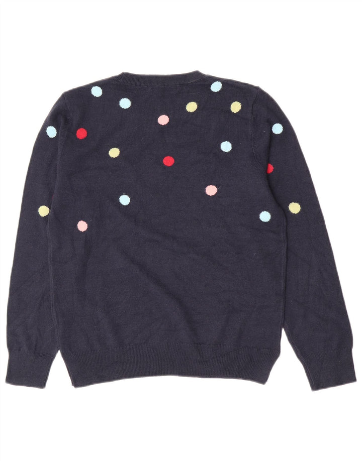 Marks & Spencer Womens Crew Neck Jumper Sweater UK 10 Small Navy Blue