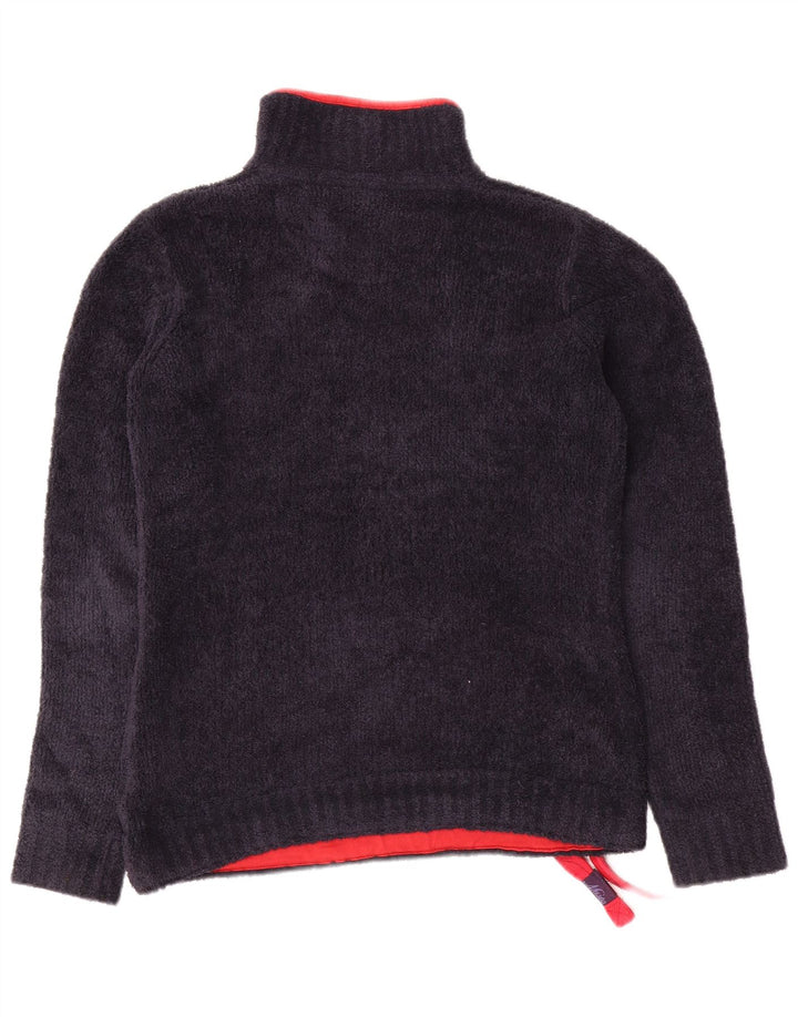 Musto Womens Zip Neck Fleece Jumper UK 8 Small Navy Blue Polyester