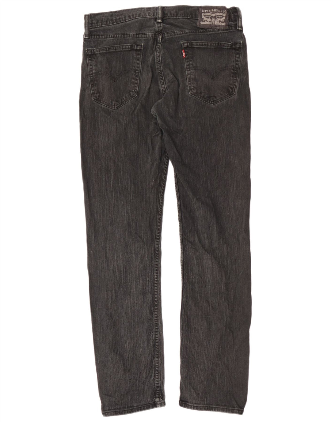 Levi's Men Distressed Straight Jeans W33 L32 Sort Bomuld