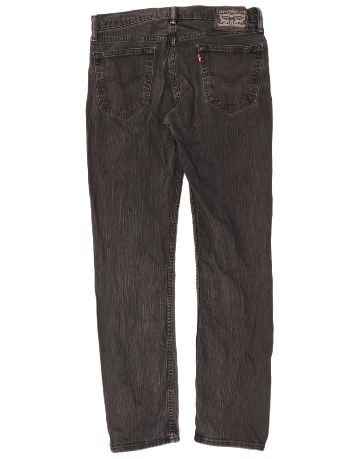 Levi's Men Distressed Straight Jeans W33 L32 Sort Bomuld