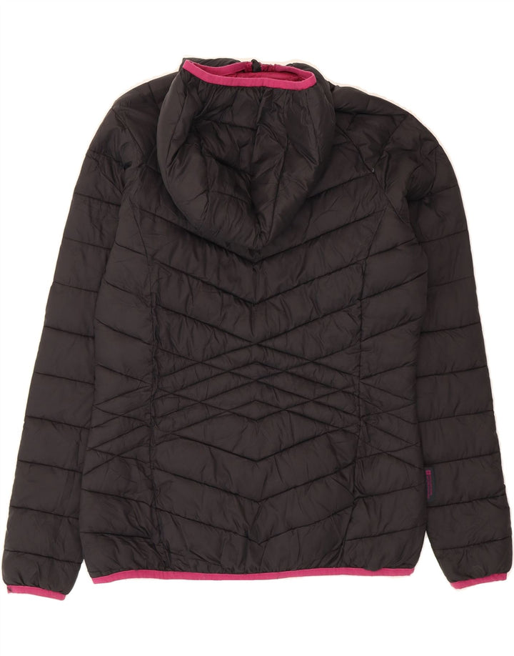 MOUNTAIN WAREHOUSE Womens Hooded Padded Jacket UK 10 Small Black Nylon Vintage Mountain Warehouse and Second-Hand Mountain Warehouse from Messina Hembry 