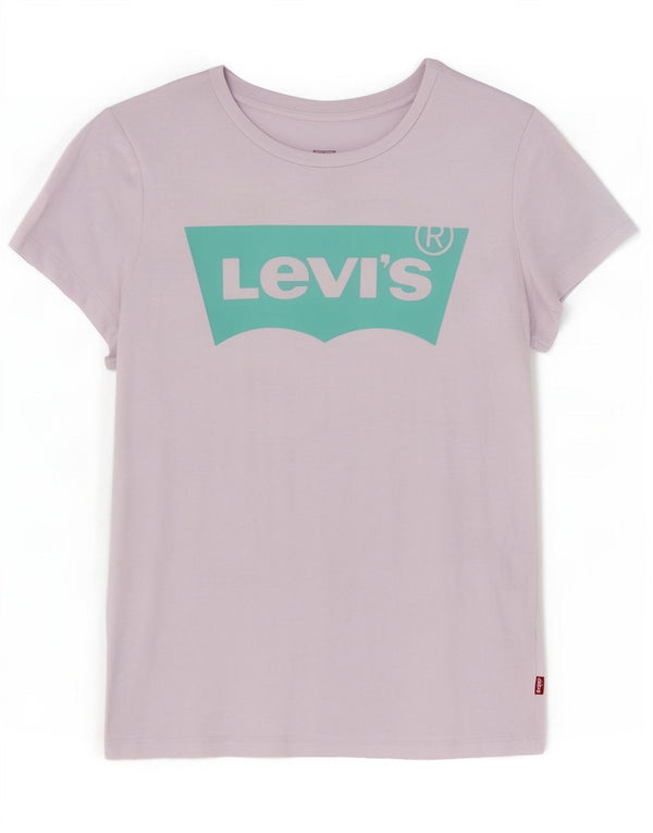 T-shirt grafica da donna Levi's Top UK 10 piccola in cotone viola