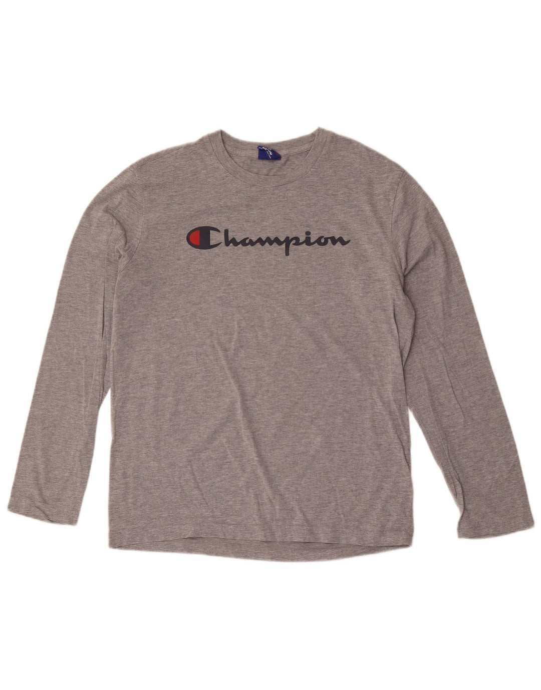 Top grafico da uomo Champion manica lunga grigio medio