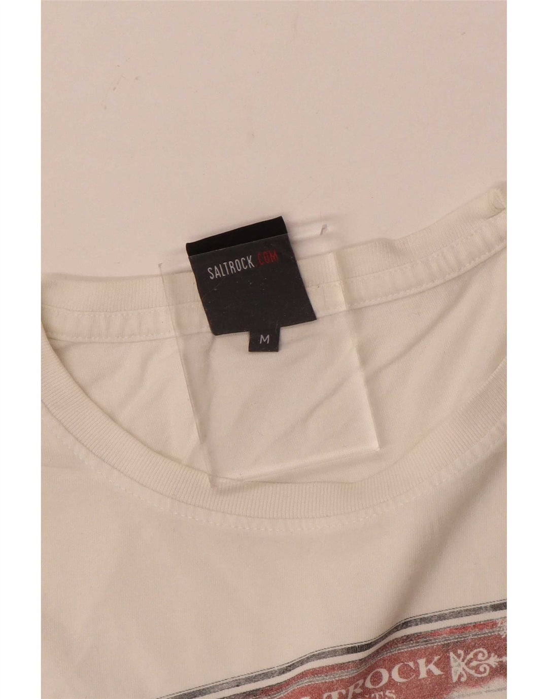 Saltrock Herre grafisk T-shirt Top Medium White