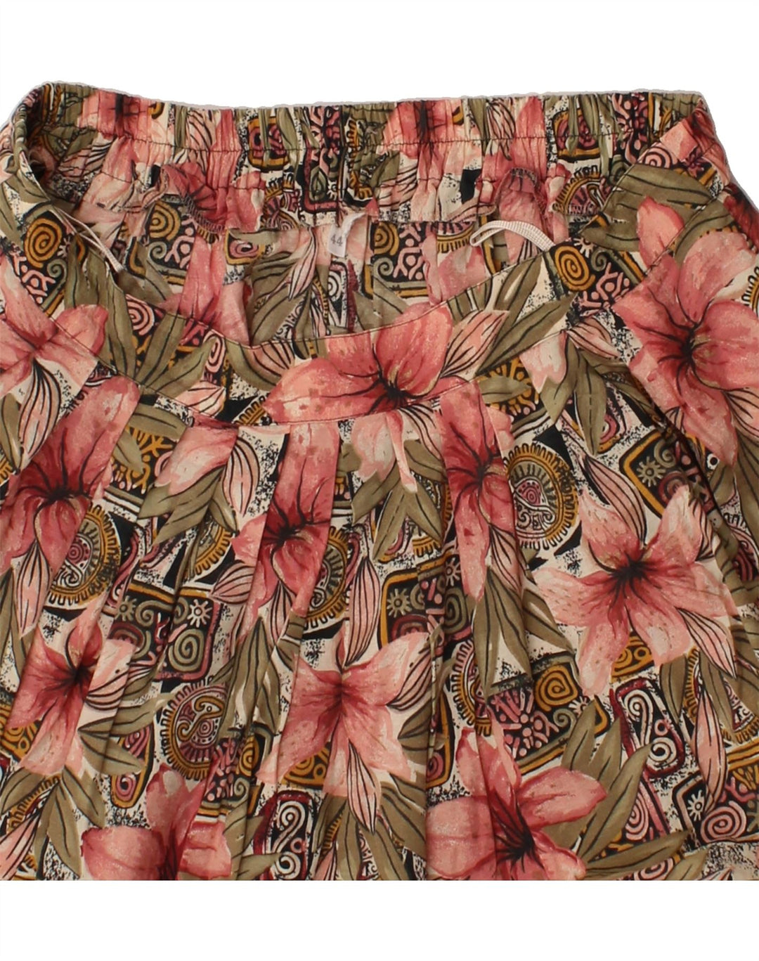 VINTAGE Womens Pleated Skirt IT 44 Medium W30 Multicoloured Floral Vintage Vintage and Second-Hand Vintage from Messina Hembry 