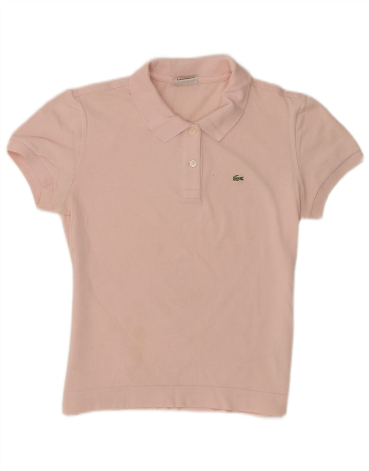 Lacoste Womens Polo Shirt Size 42 Large Pink Cotton