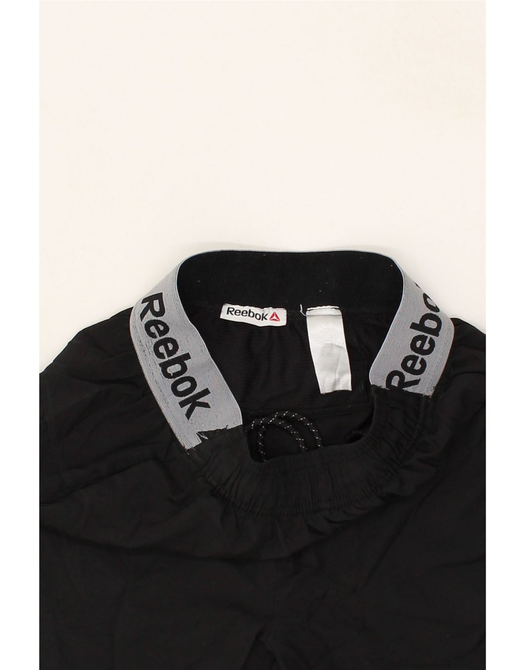 REEBOK Boys Graphic Sport Shorts 13-14 Years Small Black Vintage Reebok and Second-Hand Reebok from Messina Hembry 