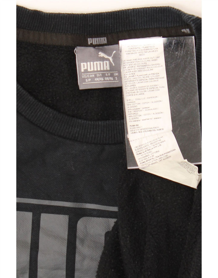 PUMA Mens Graphic Sweatshirt Jumper Small Grey Cotton Vintage Puma and Second-Hand Puma from Messina Hembry 